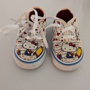 Vans hello kitty toddler shoes size 4
